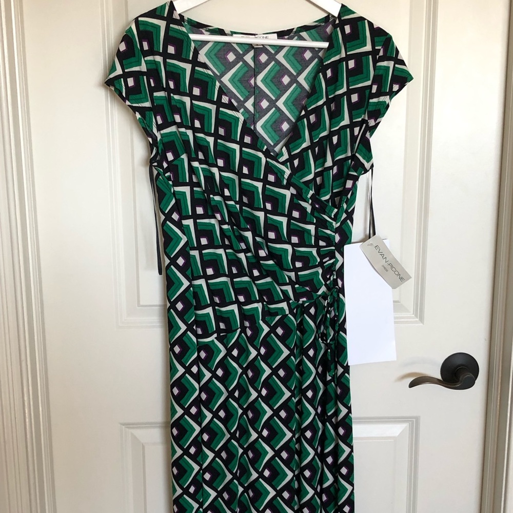 Evan Picone Faux wrap dress. NWT.